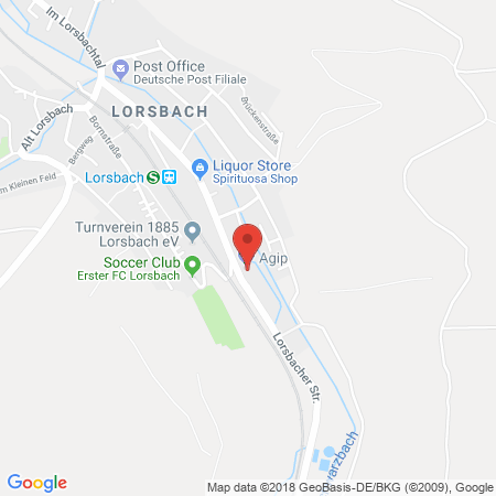 Position der Autogas-Tankstelle: Agip Station in 65719, Hofheim-Lorsbach