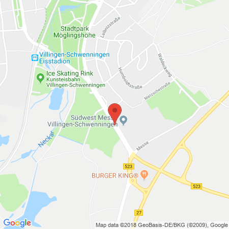 Position der Autogas-Tankstelle: Haisch TankCenter in 78054, Villingen Schwenningen