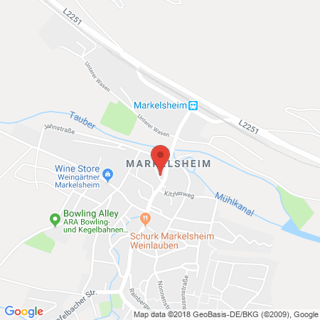 Standort der Autogas Tankstelle: Tankstelle Karl Gerlinger in 97980, Bad Mergentheim-Markelsheim