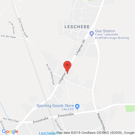 Standort der Autogas Tankstelle: FTE GmbH in 48488, Emsbüren-Leschede