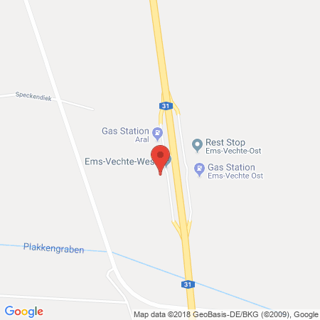 Standort der Autogas Tankstelle: BAB-Tankstelle Ems-Vechte West (Aral) in 49835, Wietmarschen
