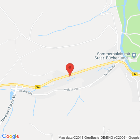 Position der Autogas-Tankstelle: Autohaus Karl Hiemisch (Tankautomat) in 07973, Greiz
