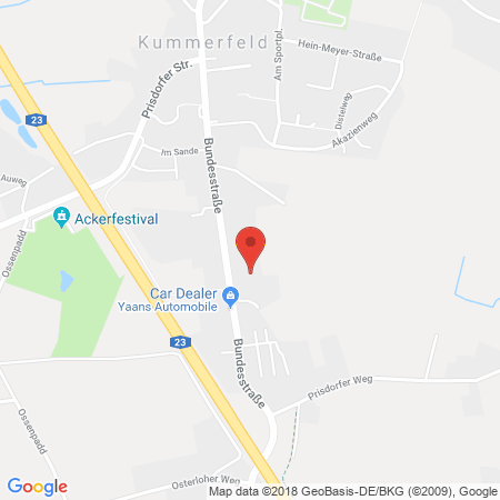 Position der Autogas-Tankstelle: HEM-Tankstelle in 25495, Kummerfeld