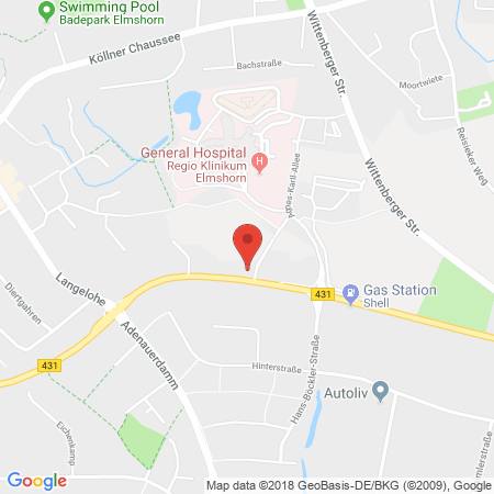 Position der Autogas-Tankstelle: Star Tankstelle in 25337, Elmshorn