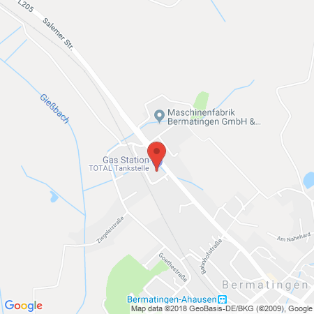 Standort der Autogas Tankstelle: TOTAL Tankstelle in 88697, Bermatingen