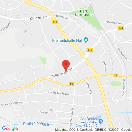 Standort der Autogas Tankstelle: Erik Walther GmbH & Co. KG in 95030, Hof / Saale