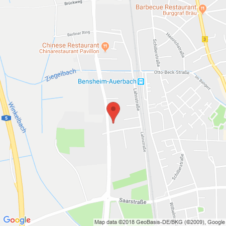 Position der Autogas-Tankstelle: HEM-Tankstelle in 64625, Bensheim