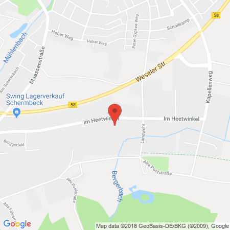 Position der Autogas-Tankstelle: Raiffeisen Autogas (Tankautomat) in 46514, Schermbeck