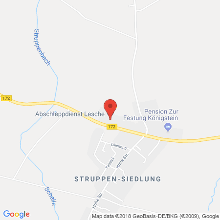 Position der Autogas-Tankstelle: Abschleppdienst Lesche GbR in 01796, Struppen