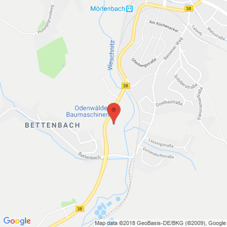 Position der Autogas-Tankstelle: Odenwälder Baumaschinen GmbH (Tankautomat) in 69509, Mörlenbach