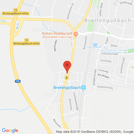 Position der Autogas-Tankstelle: ELO-Tankstelle in 96149, Breitengüßbach