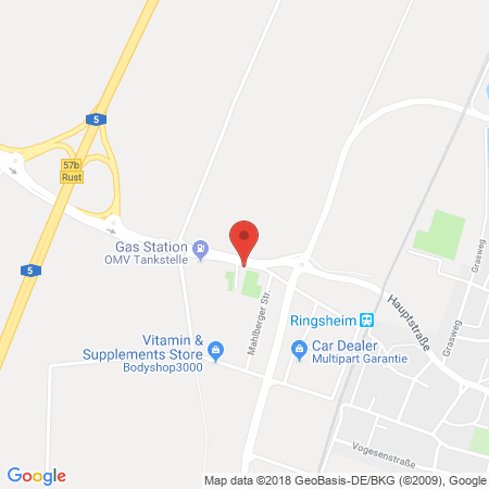 Standort der Autogas Tankstelle: OMV Ringsheim in 77975, Ringsheim