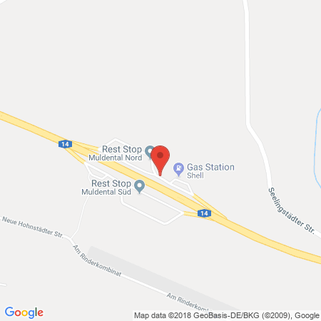 Position der Autogas-Tankstelle: BAT Muldental-Nord (SHELL) in 04668, Grimma