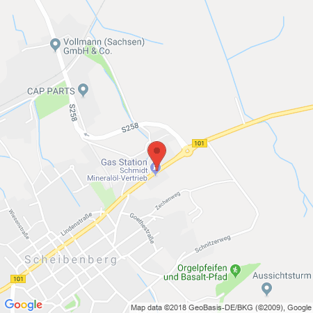 Standort der Autogas Tankstelle: Schmidt Mineralöl-Vertrieb GmbH in 09481, Scheibenberg