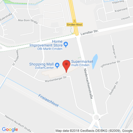 Standort der Autogas Tankstelle: Multi SB-Warenäuser in 26723, Emden-Larrelt