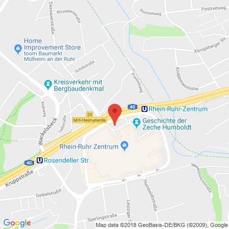 Position der Autogas-Tankstelle: STAR Tankstelle in 45472, Mülheim-Heimaterde