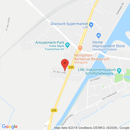 Position der Autogas-Tankstelle: FLuS Handelsgesellschaft mbH in 45711, Datteln-Meckinghofen