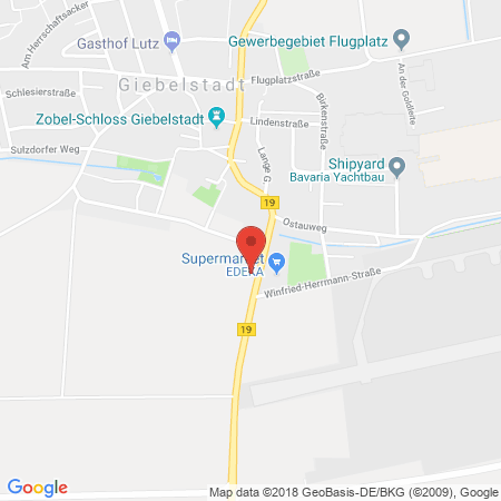 Position der Autogas-Tankstelle: Tankstelle Herm GmbH & Co. KG in 97232, Giebelstadt