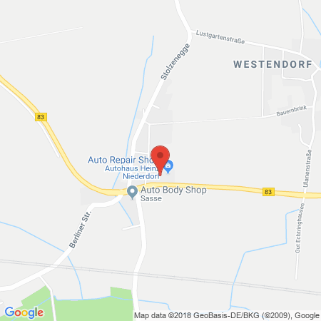 Position der Autogas-Tankstelle: Autohaus Heinz Niederdorf GmbH in 31737, Rinteln-Westendorf