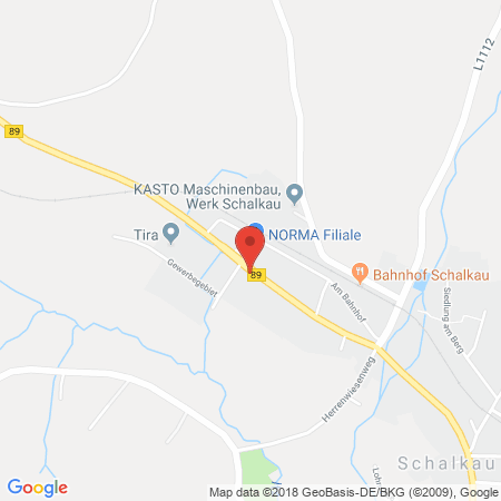 Position der Autogas-Tankstelle: ADDINOL / GULF in 96528, Schalkau