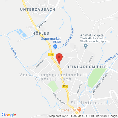 Position der Autogas-Tankstelle: AVIA Tankstelle in 95346, Stadtsteinach