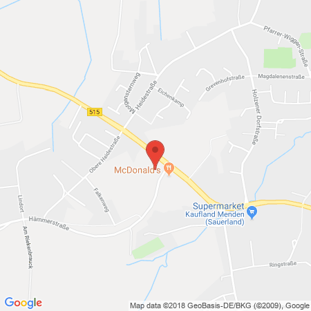 Position der Autogas-Tankstelle: HEM-Tankstelle in 58708, Menden-Bösperde