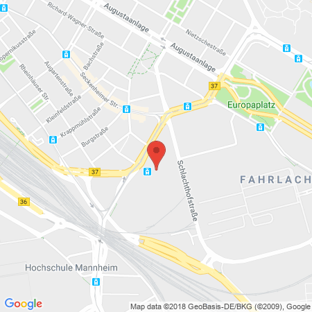 Position der Autogas-Tankstelle: Mr. Wash Auto-Service AG in 68165, Mannheim