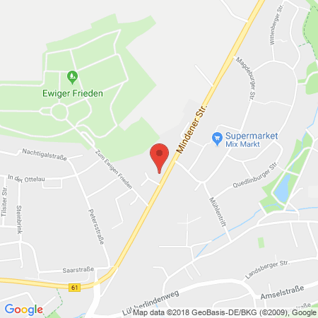 Position der Autogas-Tankstelle: AVIA Tankstelle in 32049, Herford