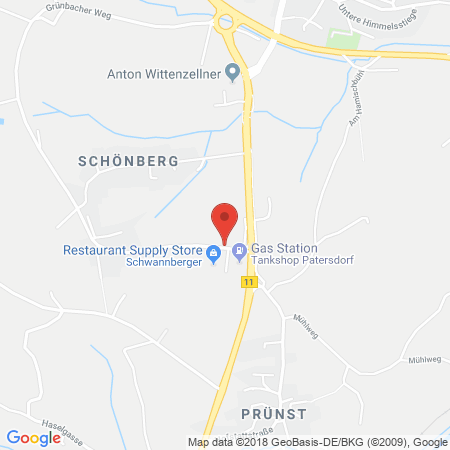 Position der Autogas-Tankstelle: Welter, Agip-Vertragshändler in 94265, Patersdorf