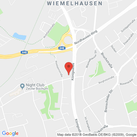 Position der Autogas-Tankstelle: Shell Station in 44799, Bochum