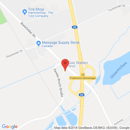 Standort der Autogas Tankstelle: Shell Station in 33104, Paderborn
