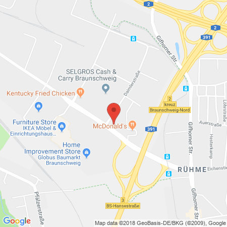 Position der Autogas-Tankstelle: Car LPG Ltd. & Co. KG in 38112, Braunschweig