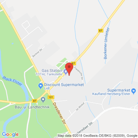 Standort der Autogas Tankstelle: TOTAL Tankstelle in 04916, Herzberg/Elster