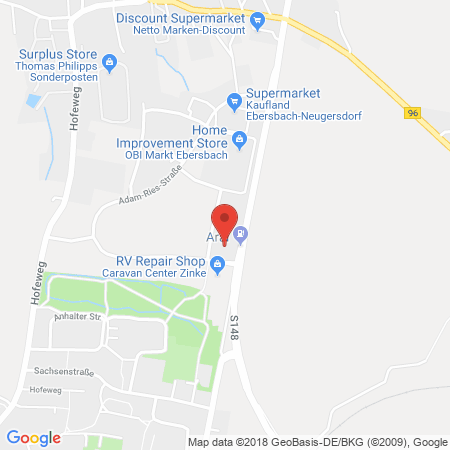 Position der Autogas-Tankstelle: ARAL-Tankstelle in 02730, Ebersbach
