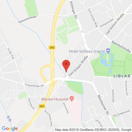 Position der Autogas-Tankstelle: ARAL Tankstelle in 50374, Erftstadt-Liblar