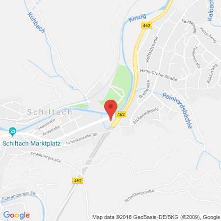 Position der Autogas-Tankstelle: Avia Tankstelle in 77761, Schiltach