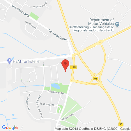 Standort der Autogas Tankstelle: HEM-Tankstelle in 17235, Neustrelitz