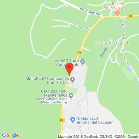 Standort der Autogas Tankstelle: Aquamarin Autowaschgesellschaft mbH in 07422, Rottenbach