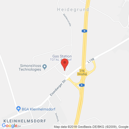 Position der Autogas-Tankstelle: TOTAL Autohof in 06721, Weickelsdorf-Droyßig-Osterfeld