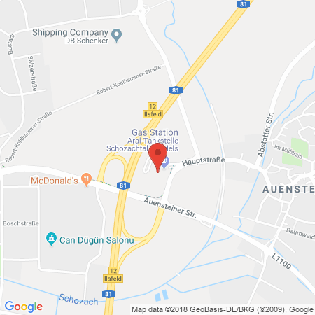 Position der Autogas-Tankstelle: Autohof Ilsfeld im Schozachtal GmbH in 74360, Ilsfeld