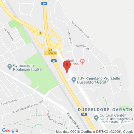 Position der Autogas-Tankstelle: Shell Station Nikolaos Christoforidis in 40599, Düsseldorf