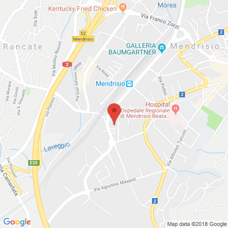 Position der Autogas-Tankstelle: City -Agip Tankstelle in 6850, Mendrisio