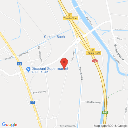 Position der Autogas-Tankstelle: Viamala Raststätte Thusis AG in 7430, Thusis