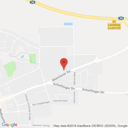 Standort der Autogas Tankstelle: ALLGUTH Tankstelle in 86899, Landsberg