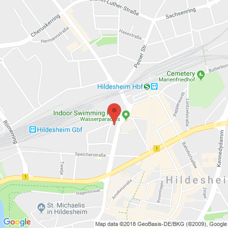 Position der Autogas-Tankstelle: Freie Tankstelle Klaus Hochgesandt in 31134, Hildesheim