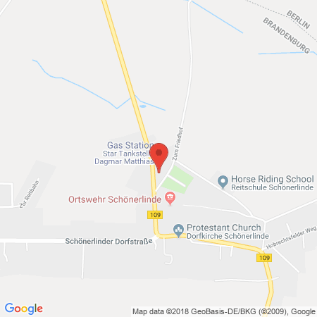 Position der Autogas-Tankstelle: Star Tankstelle in 16348, Wandlitz