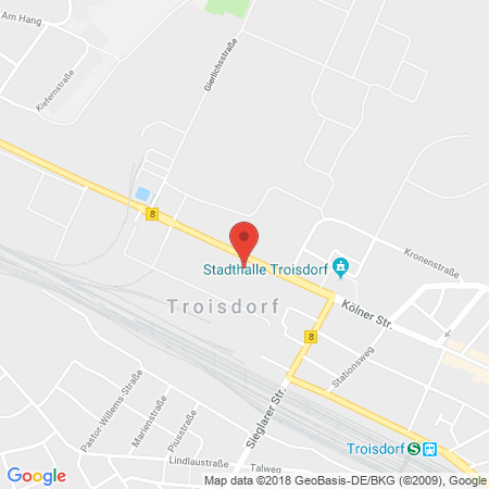 Position der Autogas-Tankstelle: Aral Tankstelle (LPG der Aral AG) in 53840, Troisdorf