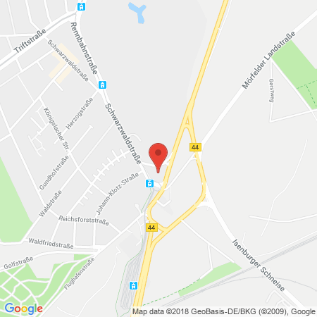 Position der Autogas-Tankstelle: Aral Tankstelle (LPG der Aral AG) in 60528, Frankfurt am Main