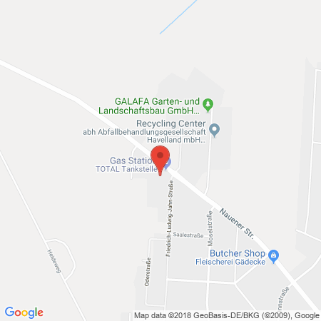 Standort der Autogas Tankstelle: TOTAL Tankstelle in 14612, Falkensee