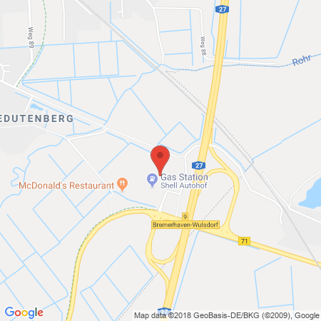 Position der Autogas-Tankstelle: Shell in 27572, Bremerhaven